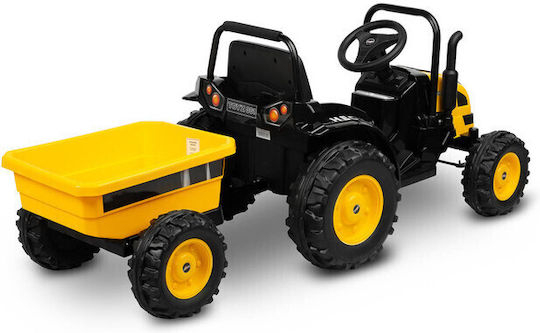 Kinderfahrzeug mit Traktor Elektrisch mit Anhänger Gelb für 3+ Jahre
