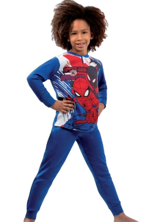 Marvel Kinder-Pyjama Blau Spiderman
