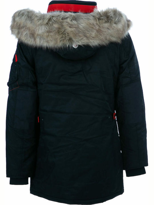 Geacă Parka Neagră de Iarnă