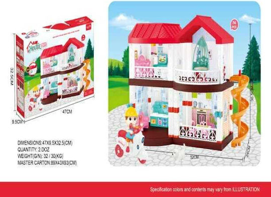 Căsuță de păpuși cu mobilier