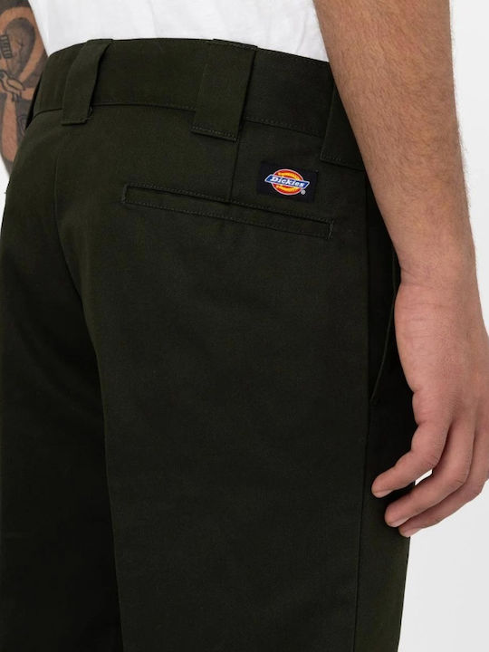 Work Παντελόνι σε Slim Εφαρμογή Χακί