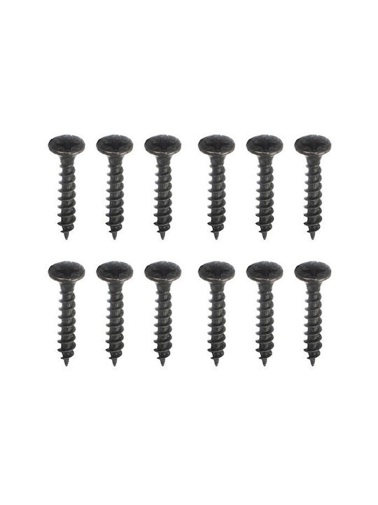 Malatec Metal Wall Hanger 3 Hooks Black 3x13.8x7cm 5 Pieces