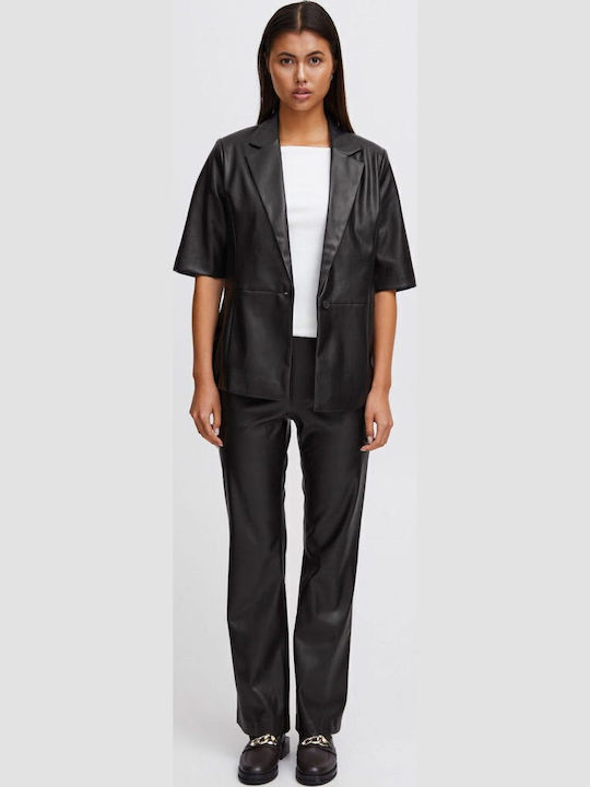 Damen Stoff Hose Schwarz