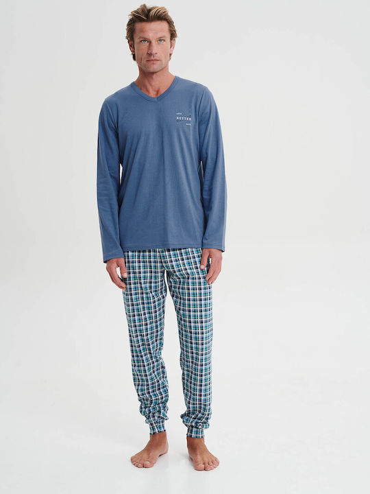 Vamp Men's Winter Pajamas Set Blue