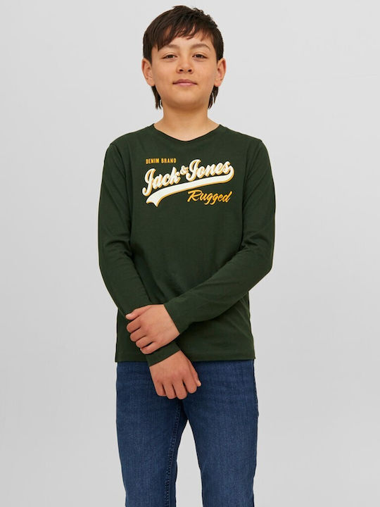 Jack & Jones Bluză pentru copii Cu mâneci lungi Neagră