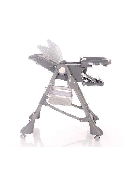 Lorelli Bellissimo Foldable Baby Highchair with Adjustable Height Gray