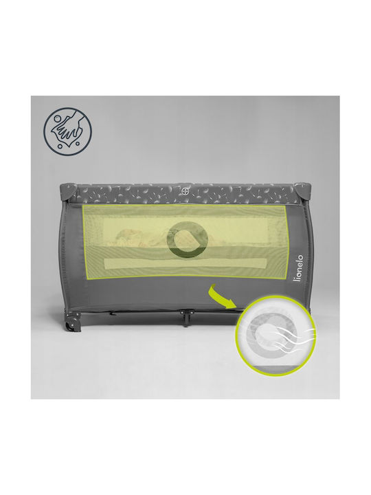 Lionelo Stefi Plus Playpen 2 Levels with Mattress Grey White