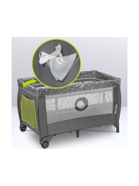 Lionelo Stefi Plus Playpen 2 Levels with Mattress Grey White