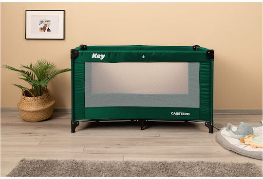 Caretero Key Laufstall mit Matratze Grün 60x120cm