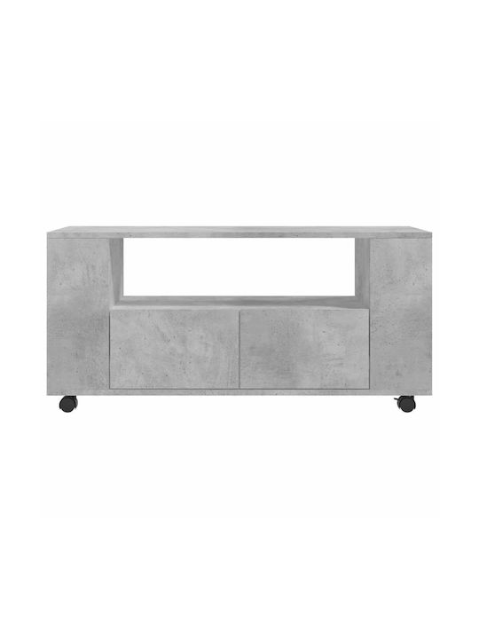 TV Stand with Wheels Gray 102x34.5x43cm