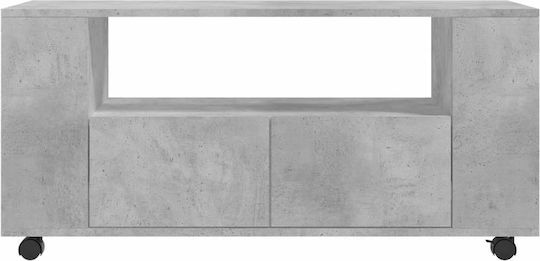 TV Stand with Wheels Gray 102x34.5x43cm
