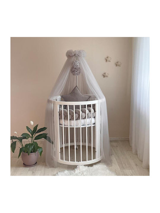 IngVart Mosquito Net Crib Tulle KUNGR2004 Gray