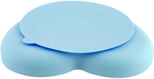 Chicco Baby Food Plate Easy made of Silicone Blue