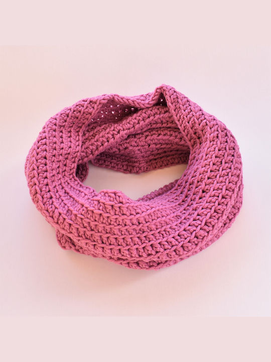 Philio Women's Knitted Neck Warmer Pink