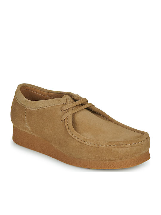 Clarks Wallabee Ανδρικά Μοκασίνια Καφέ