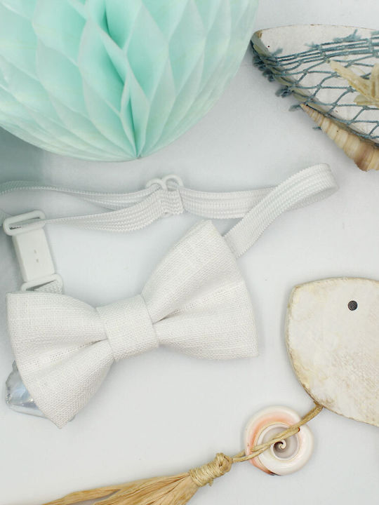 JFashion Baby Fabric Bow Tie White