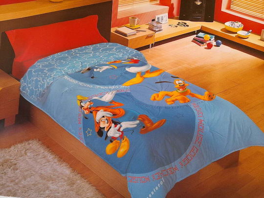 Disney Kinderdecke Einzel mit Microfaserfüllung Mickey Mehrfarbig 150x220cm