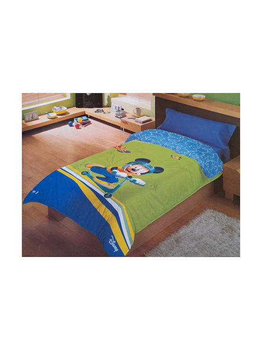 Disney Kids Duvet Single with Microfiber Filling Light Blue 150x220cm