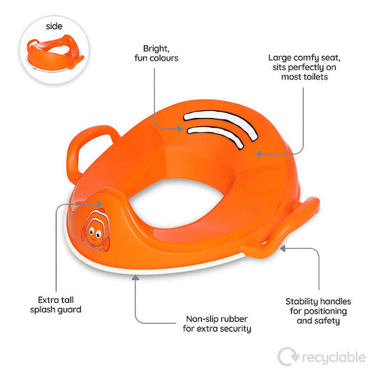 My Carry Potty Toddler Toilet Seat with Handles Orange