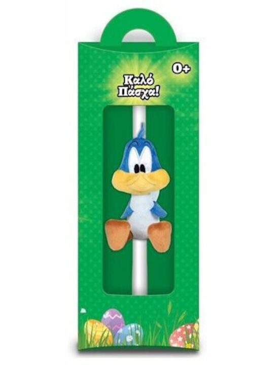 Easter Candle Round with Box Looney Tunes Plush White