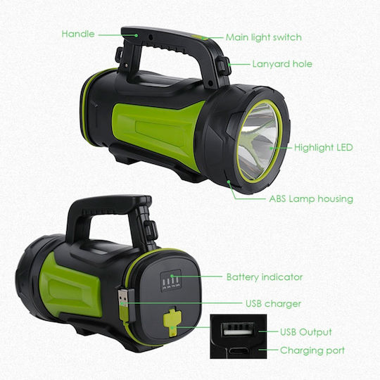 Boruit Handheld Spotlight LED Black
