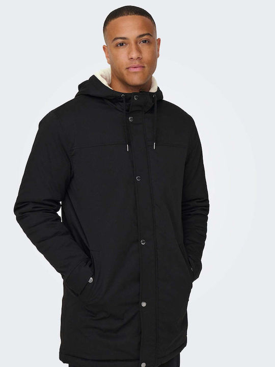 Winter Jacke Parka Schwarz