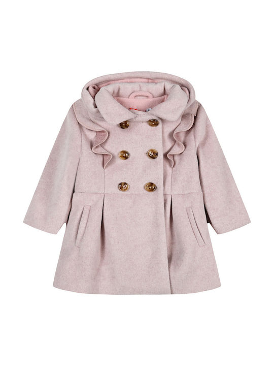 Kids' Coat Long with Hood Pink
