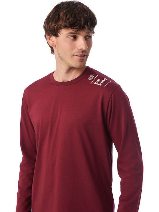 Minerva Men's Winter Pajamas Set Burgundy