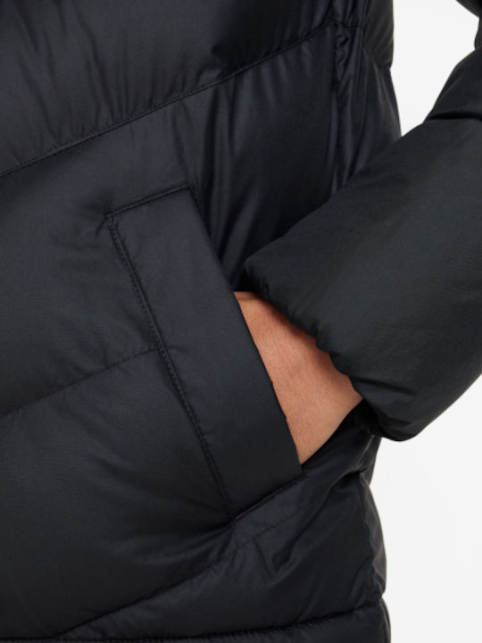 Kids' Sports Jacket Short with Hood Black Sportswear