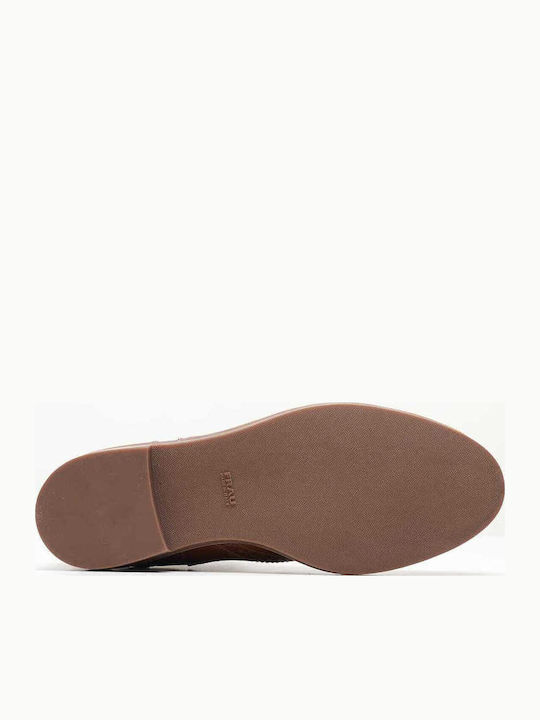 Leather Women's Ankle Boots Tabac Brown
