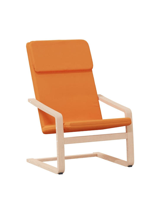Sessel mit Fußhocker Orange 59x82x98cm