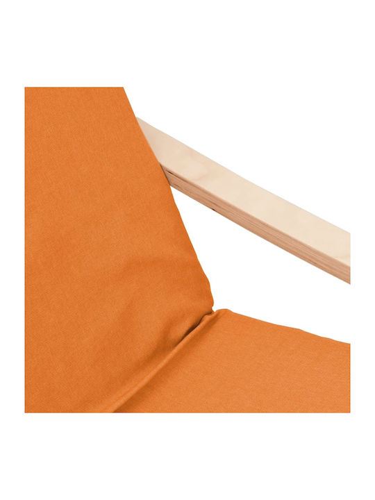 Sessel mit Fußhocker Orange 59x82x98cm