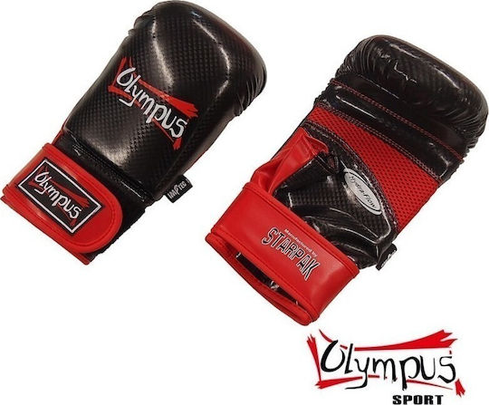 Olympus Sport Hydra Flow PVC Traditional Synthetic Leather Boxing Sack Gloves Red