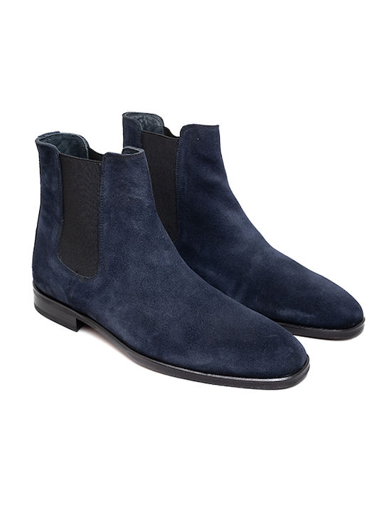 Sider Collection Men's Leather Boots Blue