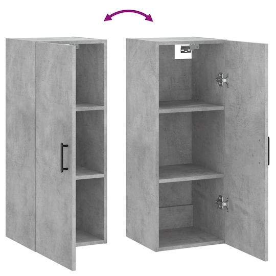 vidaXL Bathroom Cabinet L34.5xW34xH90cm Gray
