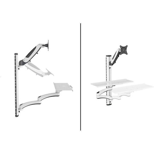 Digitus Wandmontiert Halterung Monitor bis 32" mit Arm Weiß (DA-90451)