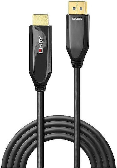 Lindy Кабел DisplayPort Мъжки - HDMI Мъжки 2м Черен (40931)