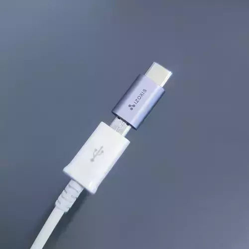 Izoxis Izoxis Конвертор USB-C мъжки към micro USB женски Сребрист 1бр