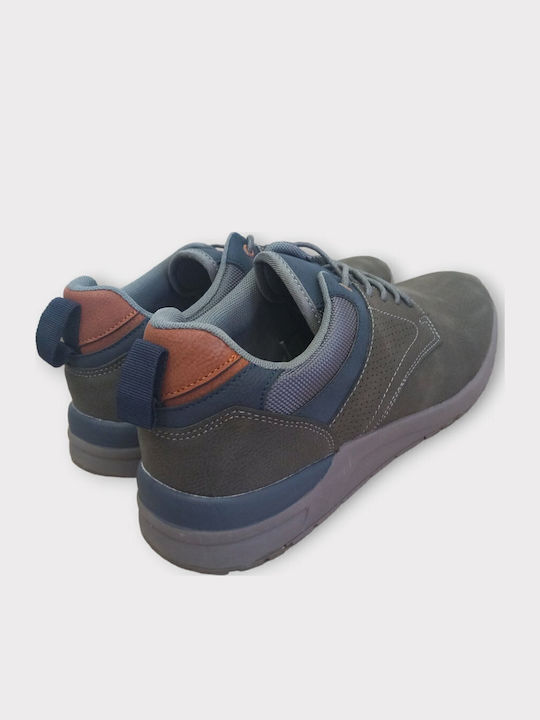 Men's Synthetic Leather Casual Shoes Gray