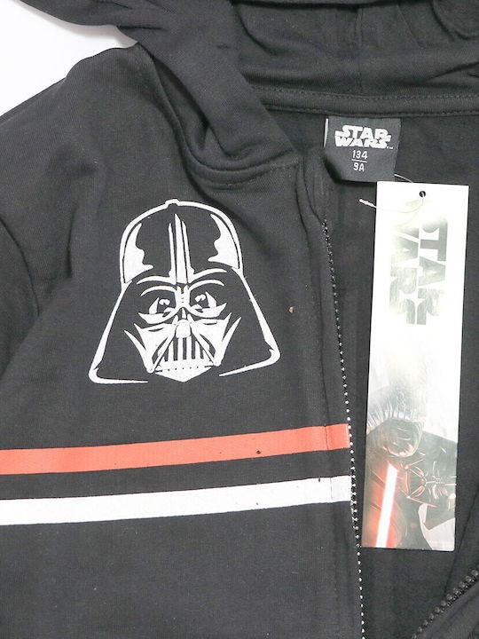 Kinderstrickjacke mit Kapuze Schwarz Star Wars