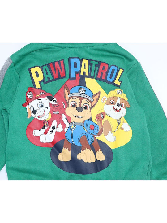 Kids Sweatshirt Cardigan with Hood Green