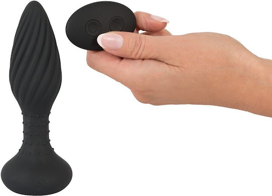 Anos Anal Plug mit kabelloser Funktion und Vibration Klein Schwarz