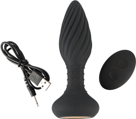 Anos Anal Plug mit kabelloser Funktion und Vibration Klein Schwarz