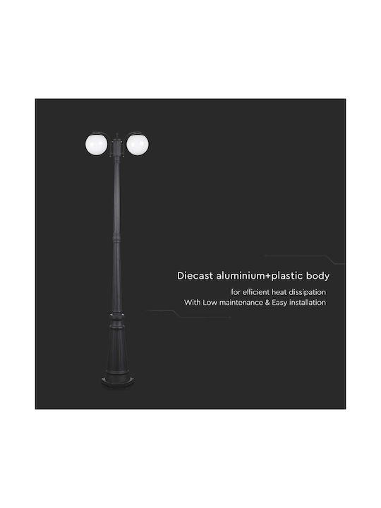 V-TAC Außenstehlampe 60W IP44 Für E27 Fassung Schwarz