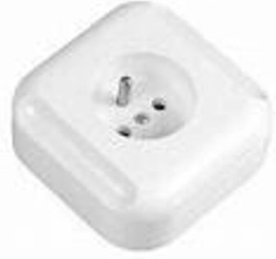 Makel Single Power Socket White