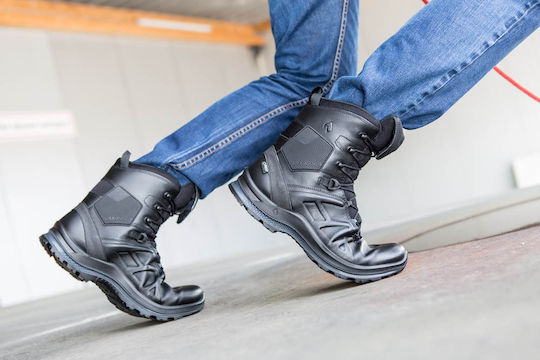 Haix Cizme Militare Black Eagle Tactical 2.0 GTX High Impermeabile Cu Membrană Gore-Tex 4 Anotimpuri Din Piele Negre