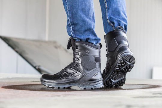 Haix Cizme Militare Black Eagle Tactical 2.0 GTX High Impermeabile Cu Membrană Gore-Tex 4 Anotimpuri Din Piele Negre