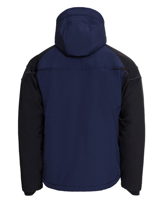 Stenso Prisma Ζακέτα Εργασίας Ανακλαστική Softshell Ψύχους Navy Μπλε