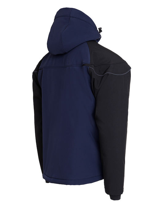 Stenso Prisma Work Jacket Softshell Cold with Hood Navy Blue