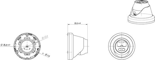 Longse CMSCKL800 IP Cameră de Supraveghere 4K Rezistentă la apă cu Microfon și Lentilă 2.8mm
